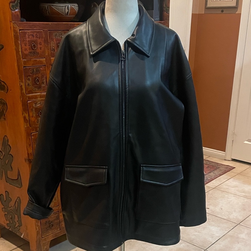 Nasty Gal Black Faux Leather Jacket